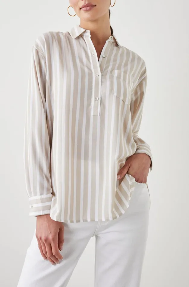 Tops Women Rails Elle Shirt Natural Stripe