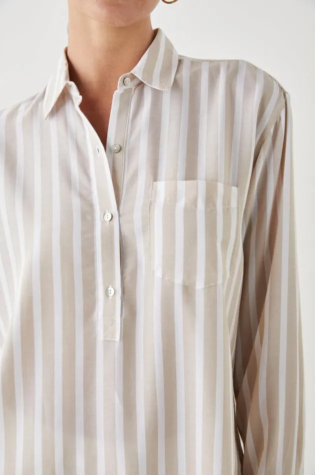 Tops Women Rails Elle Shirt Natural Stripe