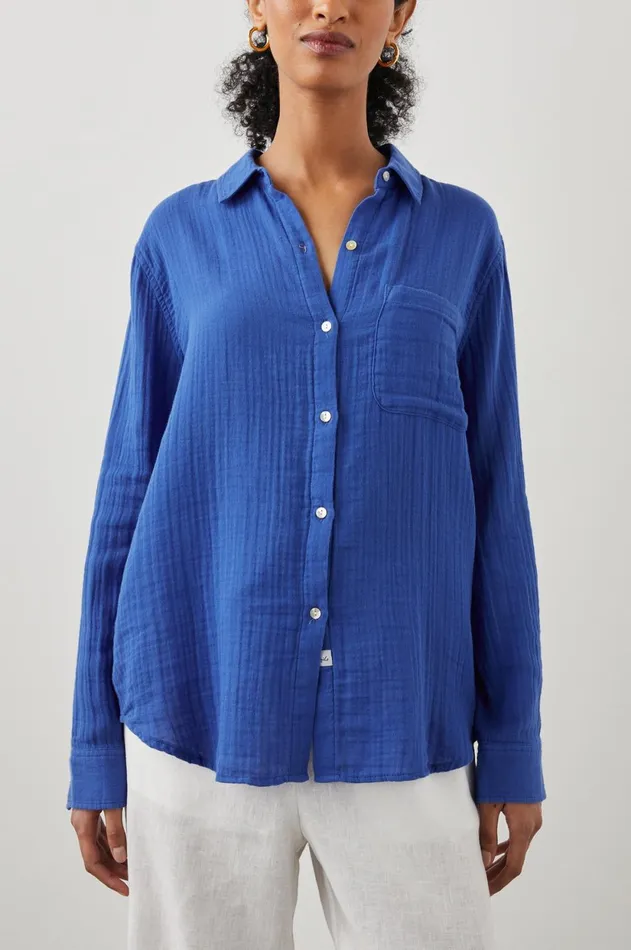 Tops Women Rails Ellis Shirt Cobalt