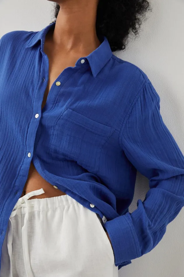 Tops Women Rails Ellis Shirt Cobalt
