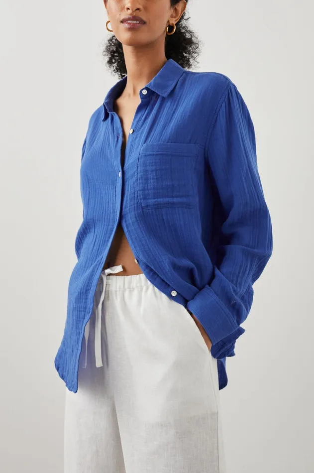 Tops Women Rails Ellis Shirt Cobalt