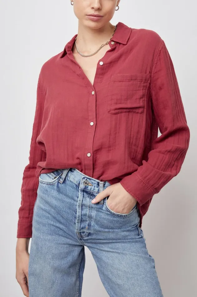 Tops Women Rails Ellis Shirt Cranberry
