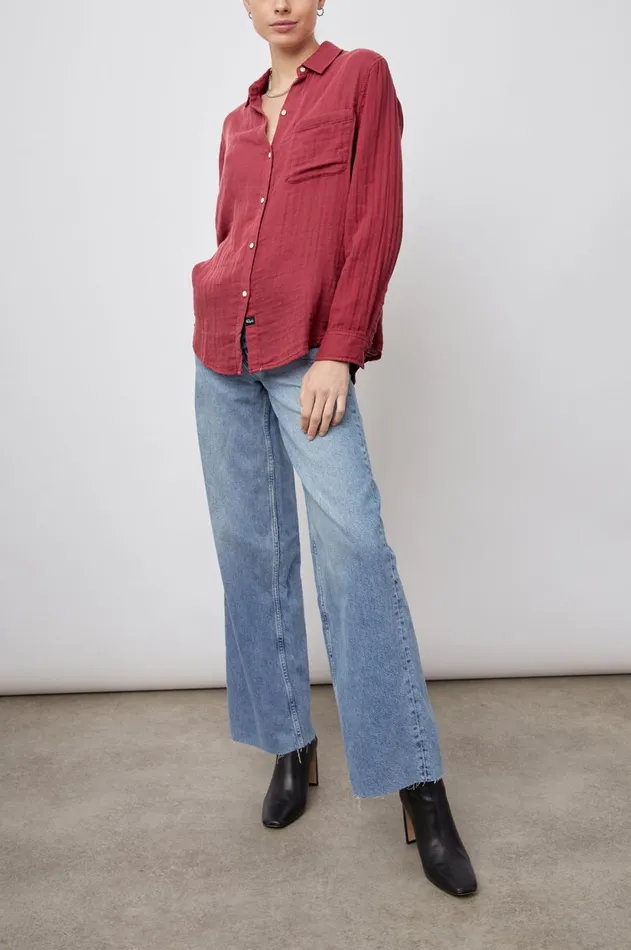 Tops Women Rails Ellis Shirt Cranberry