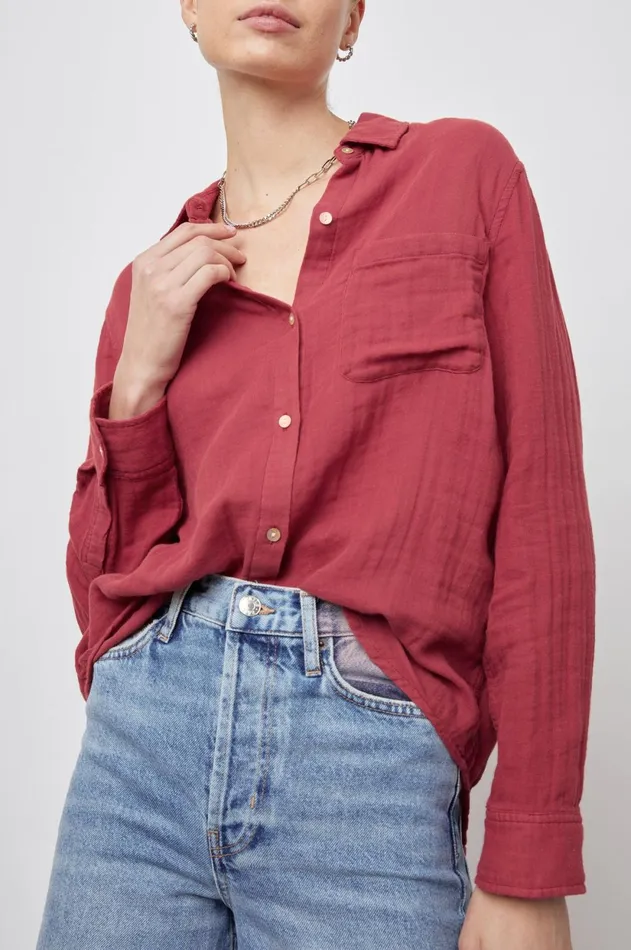Tops Women Rails Ellis Shirt Cranberry