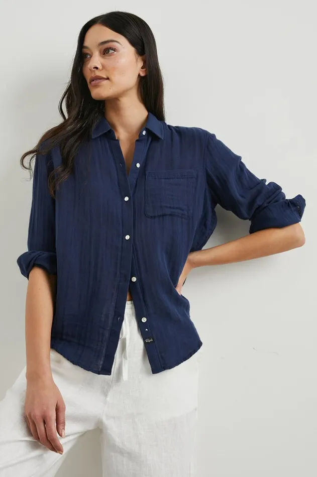 Tops Women Rails Ellis Shirt Indigo