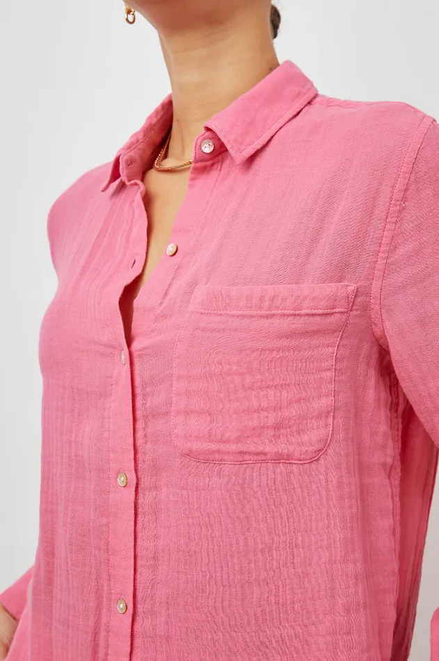 Tops Women Rails Ellis Shirt Malibu Pink