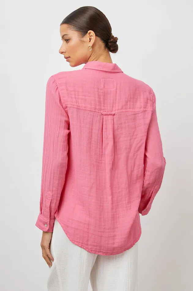 Tops Women Rails Ellis Shirt Malibu Pink