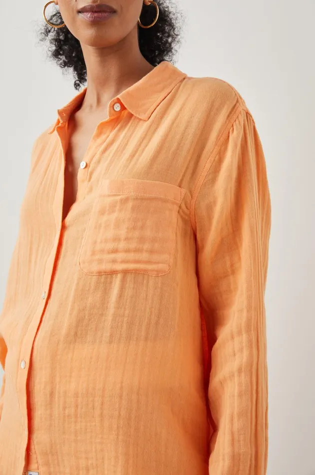 Tops Women Rails Ellis Shirt Papaya