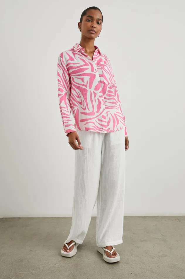 Tops Women Rails Ellis Shirt Pink Tiger