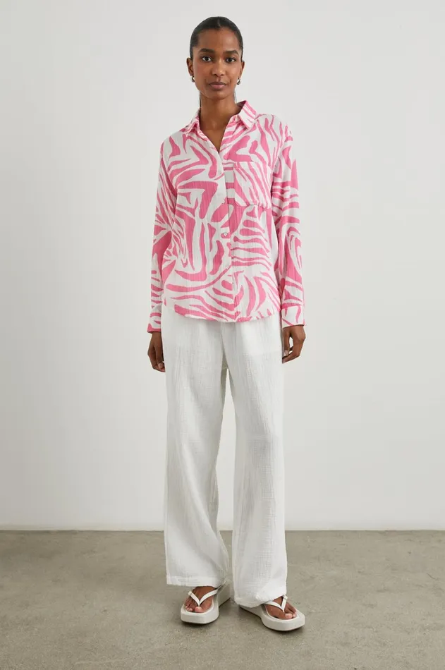 Tops Women Rails Ellis Shirt Pink Tiger