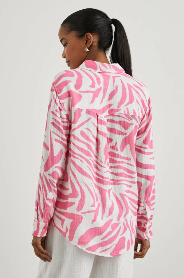 Tops Women Rails Ellis Shirt Pink Tiger