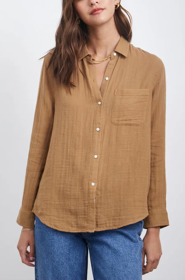 Tops Women Rails Ellis Shirt Toasted Coconut