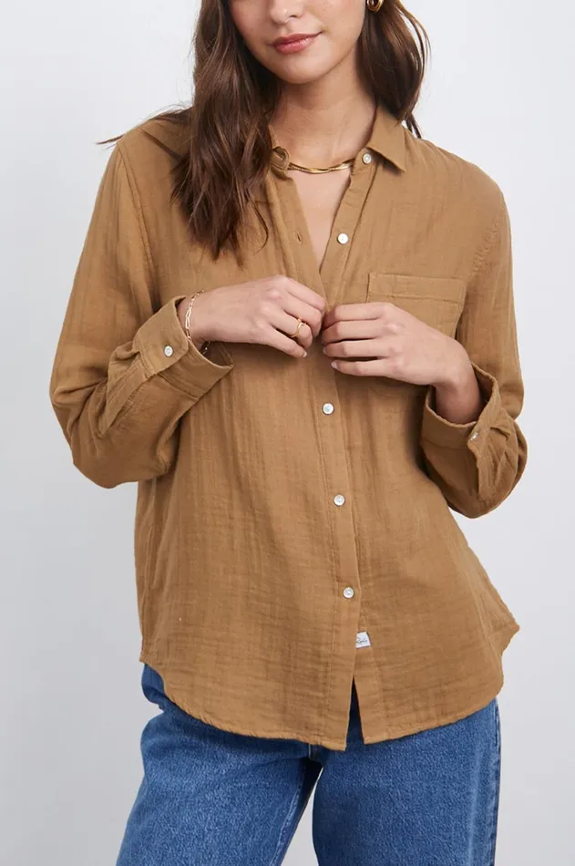 Tops Women Rails Ellis Shirt Toasted Coconut