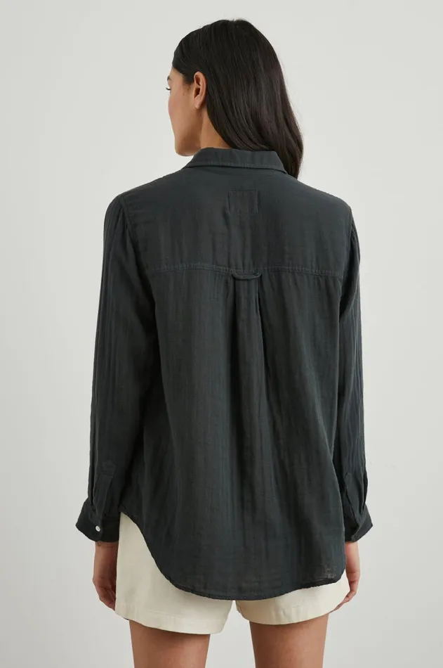 Tops Women Rails Ellis Shirt Washed Black
