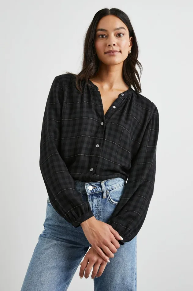Tops Women Rails Eloise Top Onyx Lurex