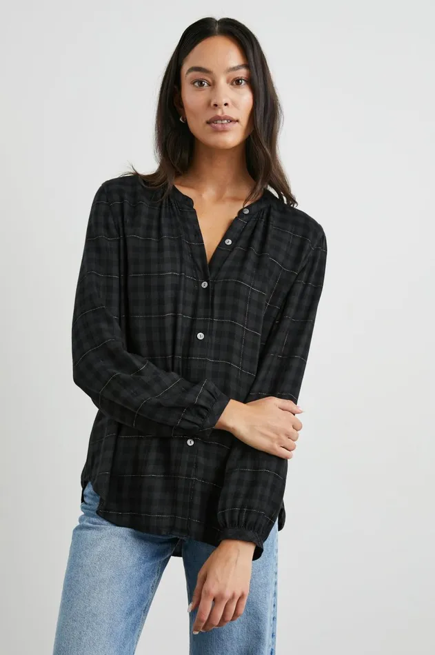 Tops Women Rails Eloise Top Onyx Lurex