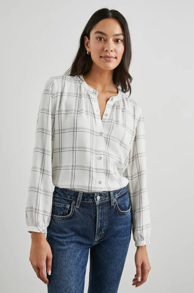 Tops Women Rails Eloise Top Snow Onyx Gold Lurex