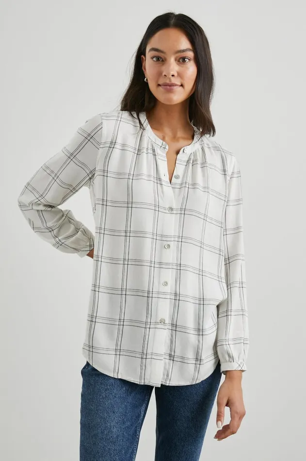 Tops Women Rails Eloise Top Snow Onyx Gold Lurex
