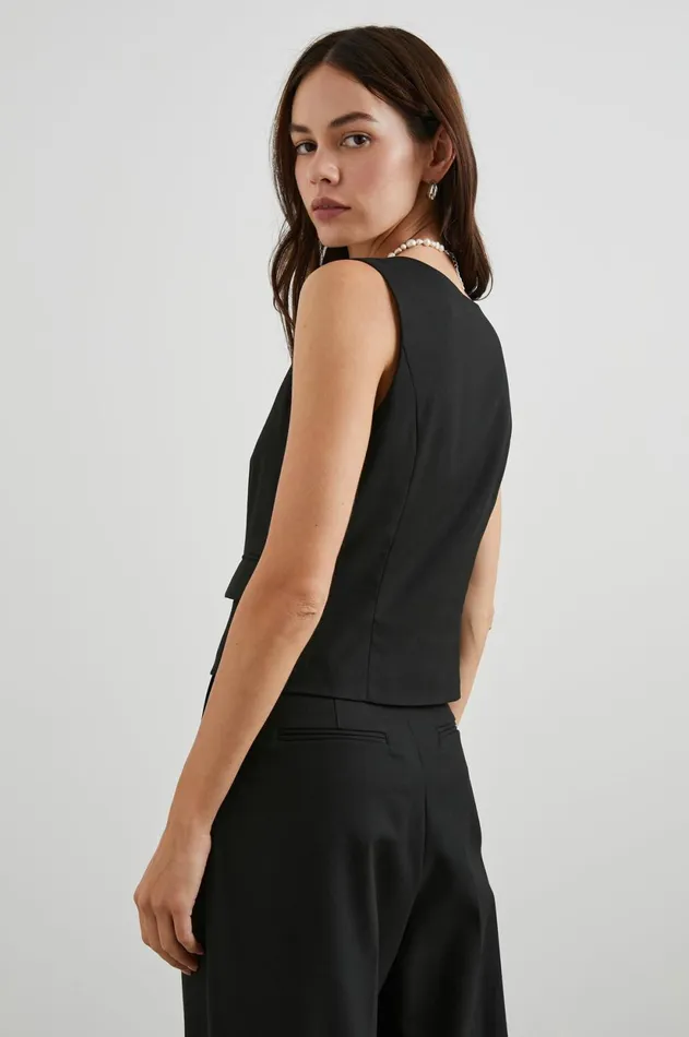 Tops Women Rails Guilia Vest Black Twill