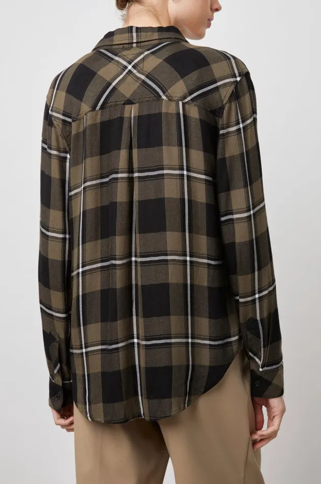 Tops Women Rails Hunter Shirt Black Olive Ivory