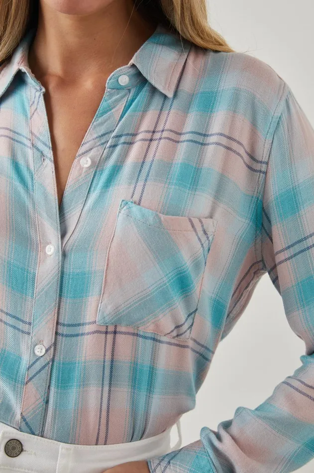 Tops Women Rails Hunter Shirt Blue Dawn