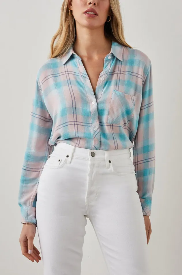 Tops Women Rails Hunter Shirt Blue Dawn