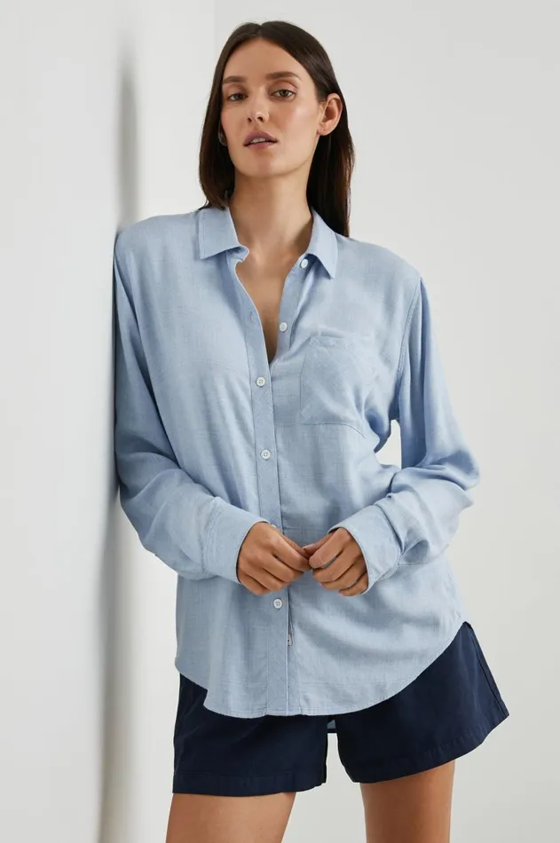 Tops Women Rails Hunter Shirt Chambray Heather