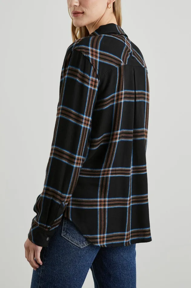 Tops Women Rails Hunter Shirt Cobalt Chestnut