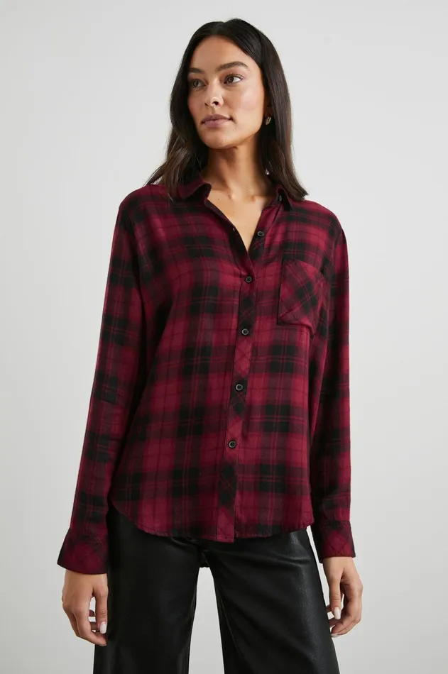 Tops Women Rails Hunter Shirt Crimson Pitch
