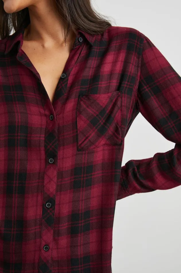 Tops Women Rails Hunter Shirt Crimson Pitch