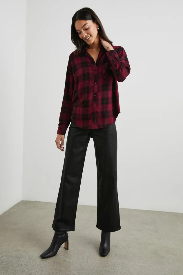 Tops Women Rails Hunter Shirt Crimson Pitch