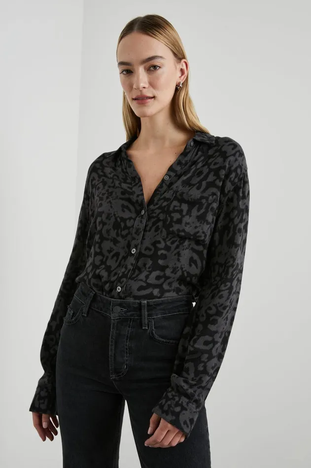 Tops Women Rails Hunter Shirt Diffused Charcoal