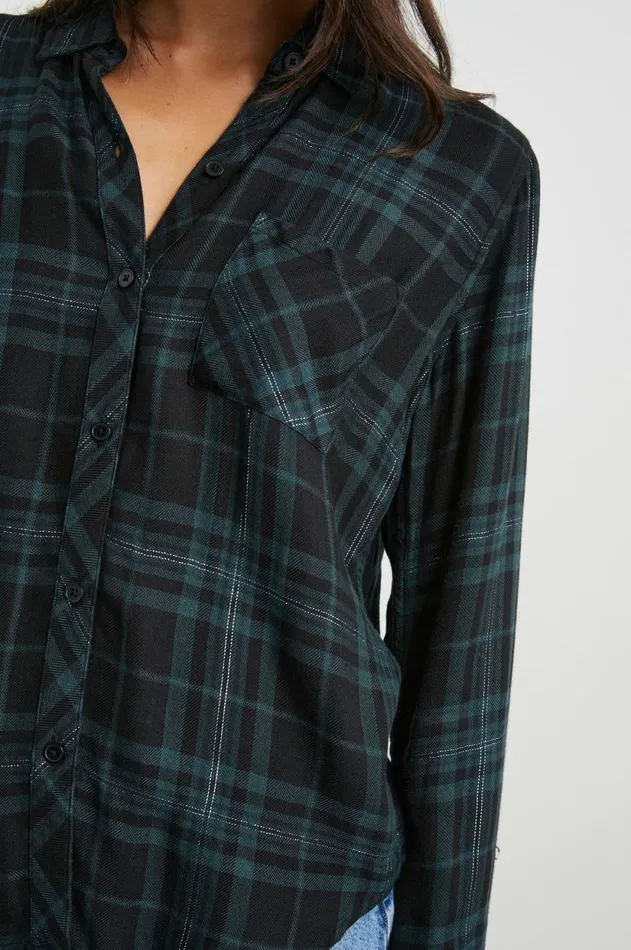 Tops Women Rails Hunter Shirt Forest Slate Tinsel