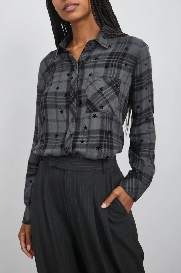 Tops Women Rails Hunter Shirt Iron Black Stars