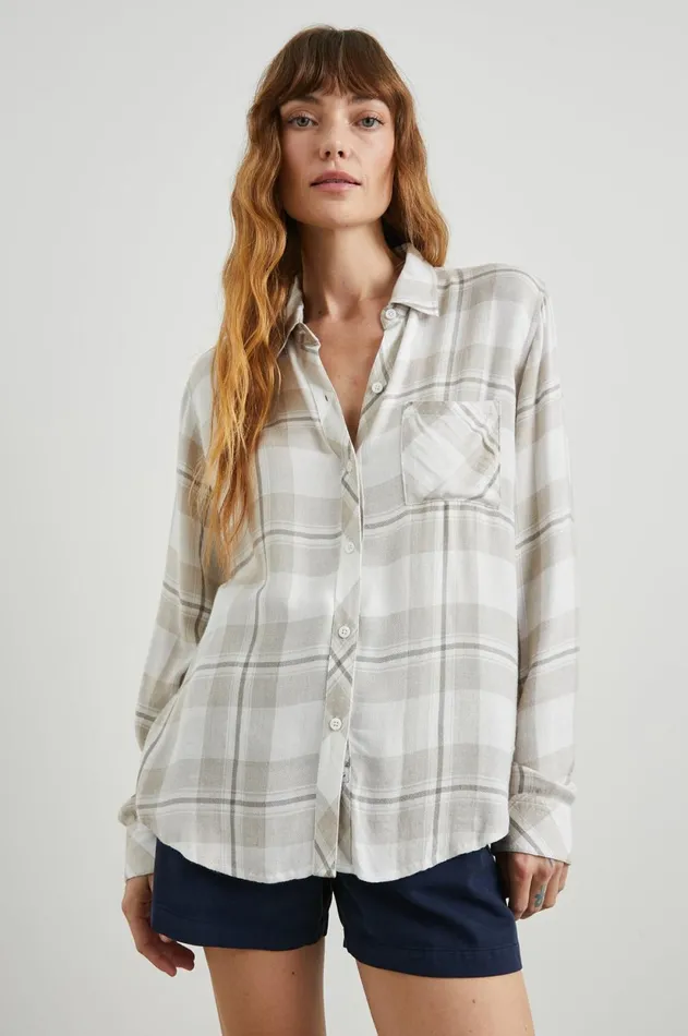 Tops Women Rails Hunter Shirt Ivory Birch