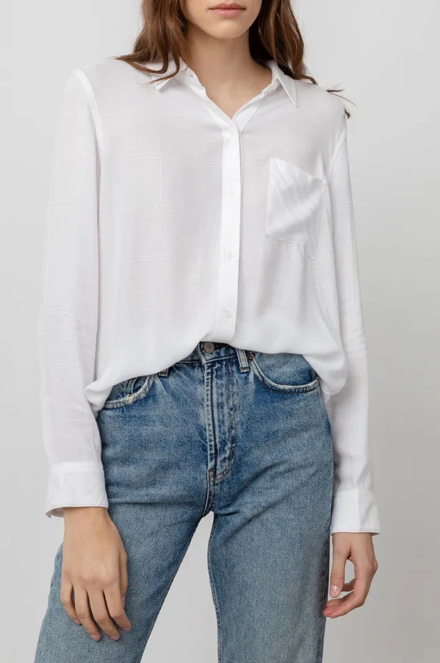 Tops Women Rails Hunter Shirt Ivory Check
