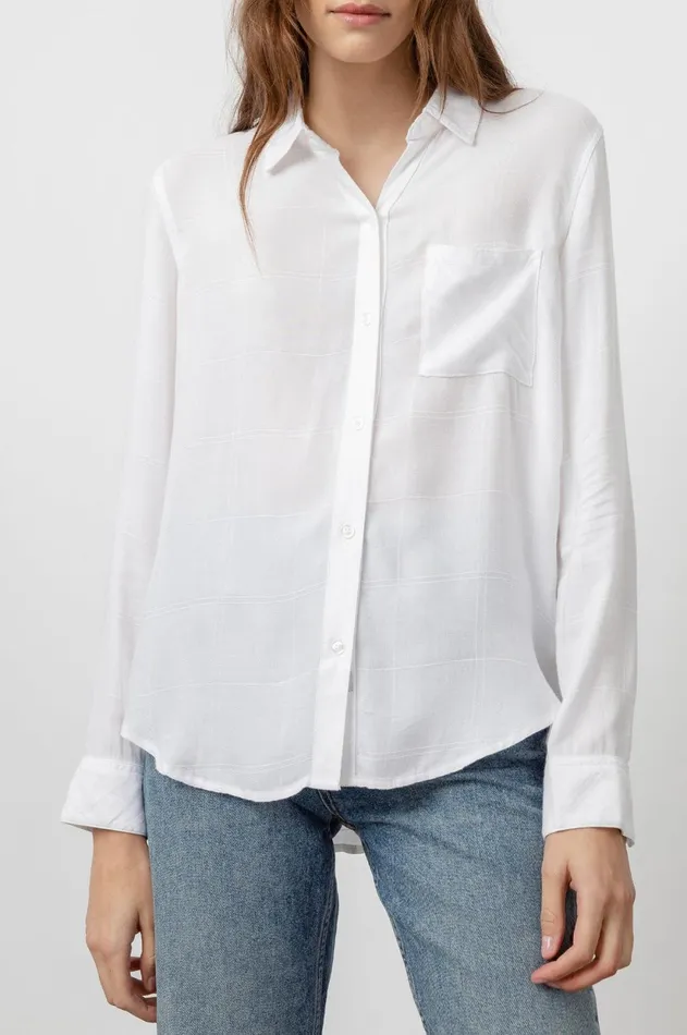 Tops Women Rails Hunter Shirt Ivory Check