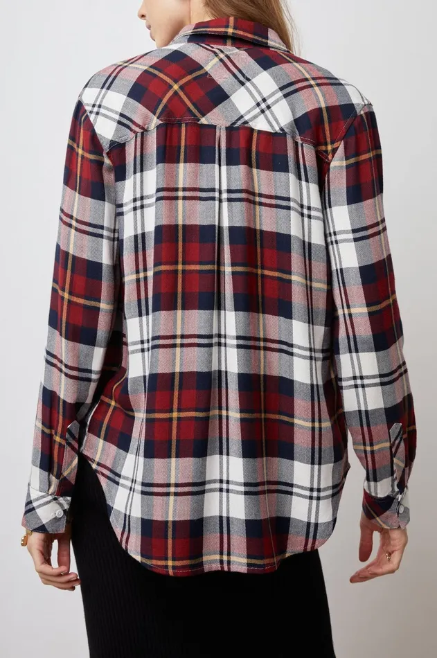 Tops Women Rails Hunter Shirt Merlot Navy Gold