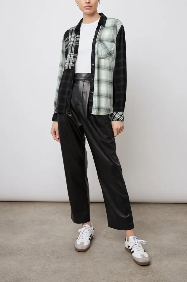 Tops Women Rails Hunter Shirt Mixed Onyx Plaid