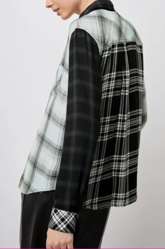 Tops Women Rails Hunter Shirt Mixed Onyx Plaid
