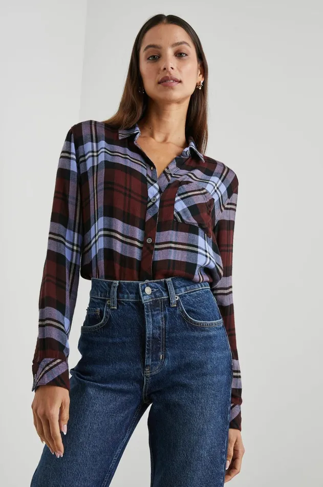 Tops Women Rails Hunter Shirt Mulberry Plum