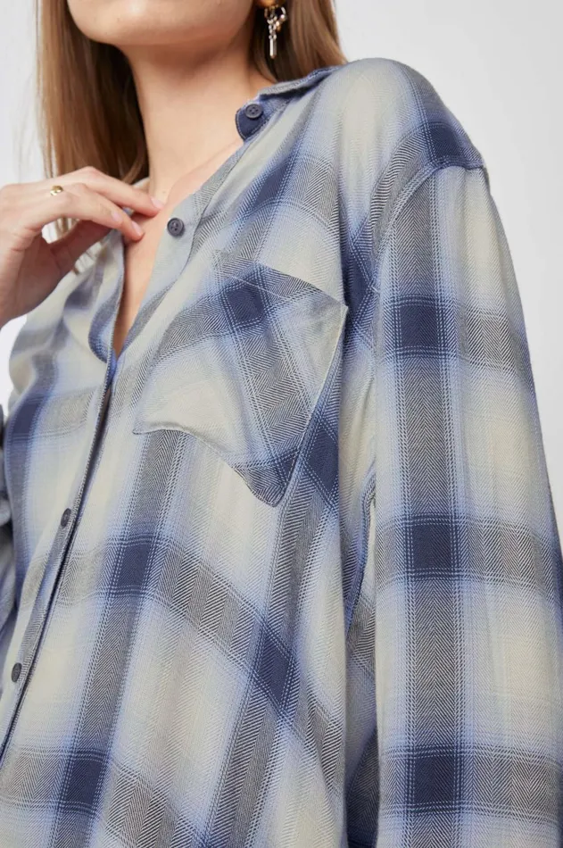 Tops Women Rails Hunter Shirt Navy Ivory Ice