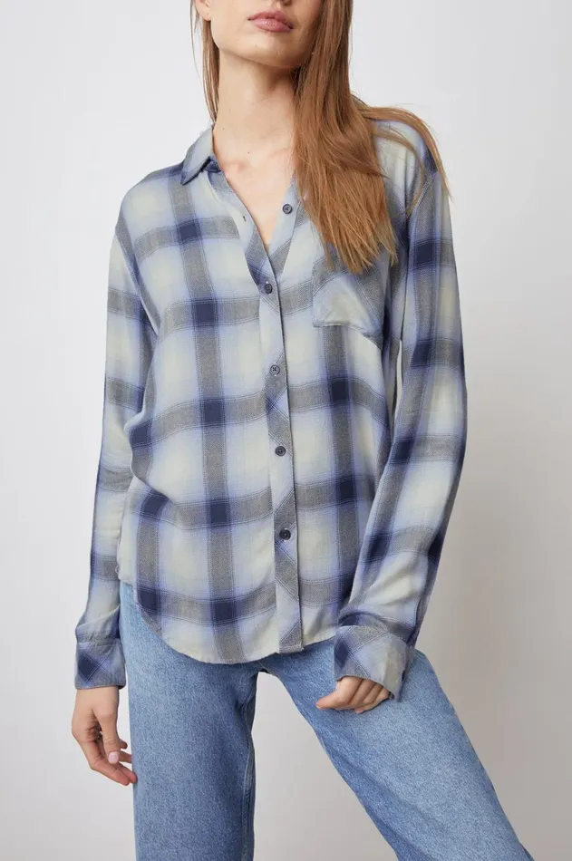 Tops Women Rails Hunter Shirt Navy Ivory Ice