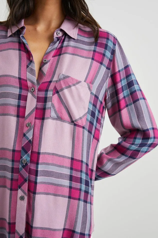 Tops Women Rails Hunter Shirt Navy Sea Magenta