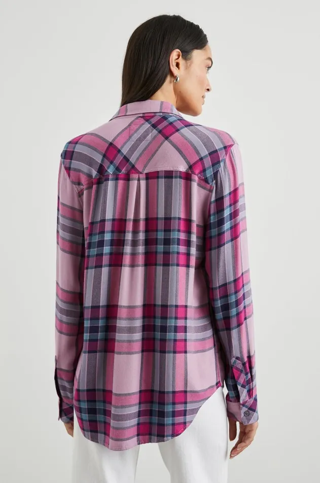 Tops Women Rails Hunter Shirt Navy Sea Magenta
