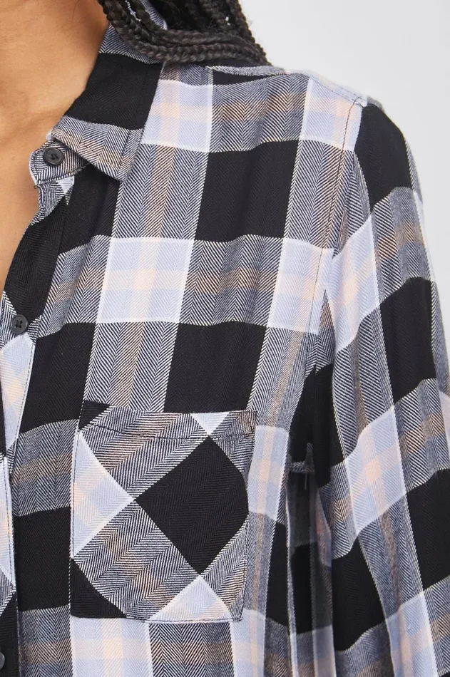 Tops Women Rails Hunter Shirt Onyx Perwinkle Blush