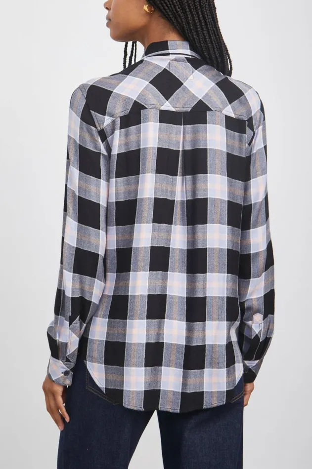 Tops Women Rails Hunter Shirt Onyx Perwinkle Blush