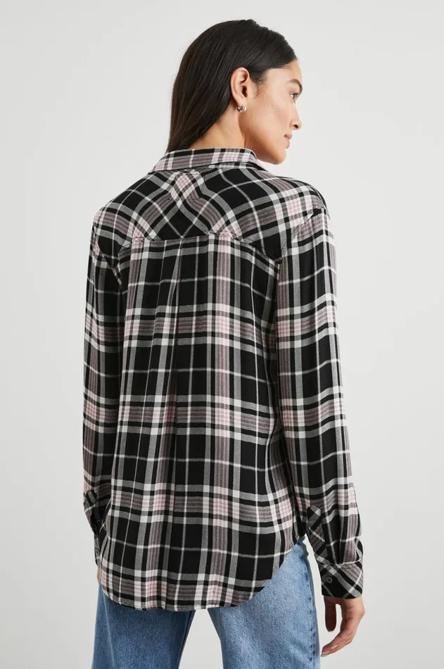Tops Women Rails Hunter Shirt Onyx Rose Gold Lurex