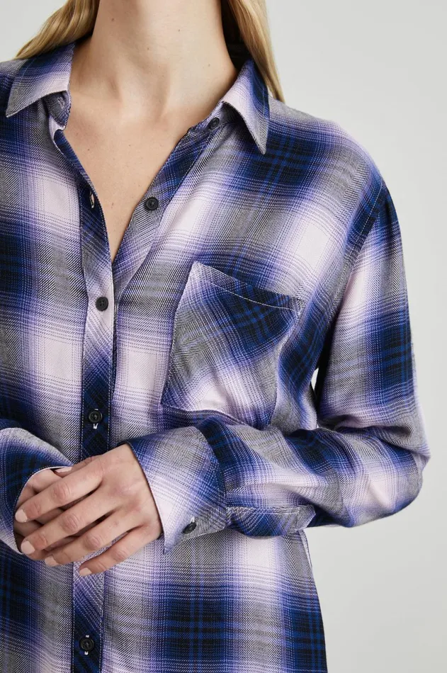 Tops Women Rails Hunter Shirt Orchid Navy