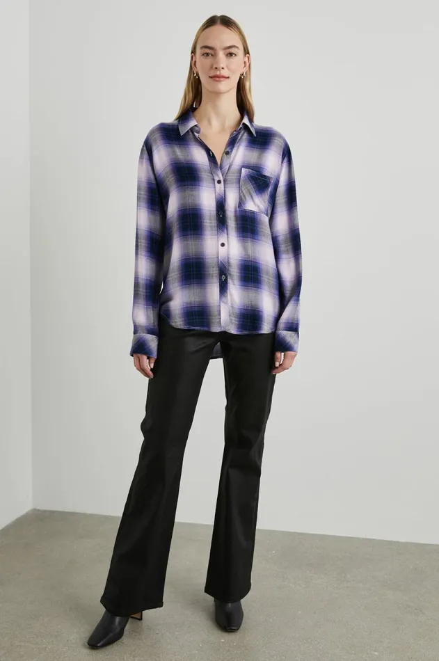 Tops Women Rails Hunter Shirt Orchid Navy